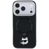 Karl Lagerfeld KF003216 Ring Stand 360 Choupette Head Pin MagSafe puzdro pre iPhone 18 Pro Max / 17 Pro Max, čierne