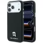 Karl Lagerfeld KF003263 Grained Karl Head Metal MagSafe puzdro pre iPhone 18 Pro / 17 Pro, čierne