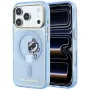 Puzdro Karl Lagerfeld Peekaboo Logo MagSafe na iPhone 18 Pro / 17 Pro, svetlomodré