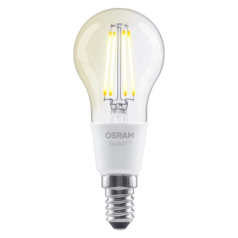 Osram SMART+ Matter Filament Classic P40 827 inteligentná žiarovka, stmievateľná, E14, 4 W, teplá biela, Wi-Fi