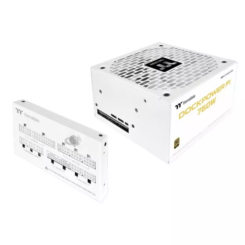 Thermaltake Dockpower FI 750W počítačový zdroj, 80 PLUS Gold, modulárny, biely