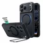 ESR Classic Hybrid Kickstand MagSafe puzdro pre iPhone 17 Pro Max / 18 Pro Max, matné čierne