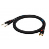 SSQ RCAJM1 SS-1427 audio kábel, 2x RCA – 2x mono jack 6,3 mm, 1 m, čierny