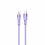 Tellur silikónový kábel Type-C na Lightning, PD 30 W, 1 m, fialový