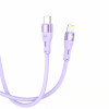Tellur silikónový kábel Type-C na Lightning, PD 30 W, 1 m, fialový