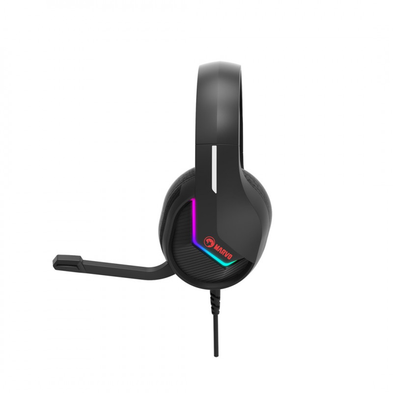 Marvo Tactic 40 H8618 BK herný headset, drôtový, RGB, čierny