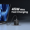 Ugreen X526 nabíjačka 45 W, 2 x USB-C, GaN, čierna