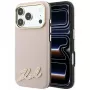 Karl Lagerfeld Grained with Resin Signature Logo puzdro s MagSafe pre iPhone 18 Pro Max / 17 Pro Max, ružové