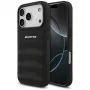 Mercedes AMG Leather Debossed Lines Logo puzdro pre iPhone 18 Pro / 17 Pro, čierne