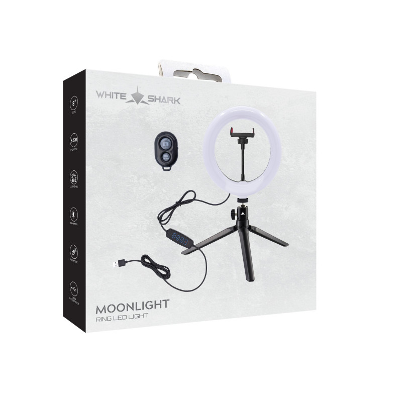 White Shark RL-08 MOONLIGHT-2 LED kruhové svetlo, 21 cm