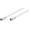 Wentronic 27035 koaxiálny kábel, typ F, 5 m, biely