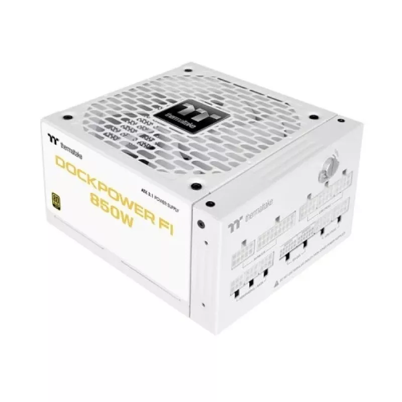 Thermaltake Dockpower FI 850 W počítačový zdroj, ATX 3.1, 80 PLUS Gold, snehovo biely