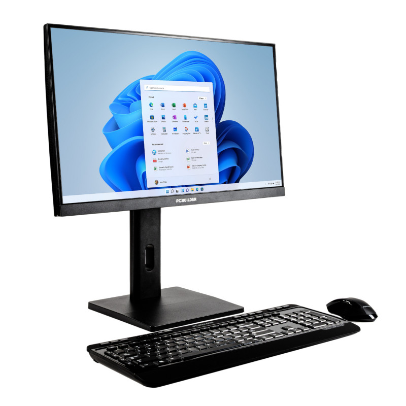PCBuilder FUSION 24″ počítač All-in-One, Intel Core i5-12400, 16 GB DDR5, SSD 1 TB, Windows 11 Pro, s bezdrôtovou klávesnicou a myšou