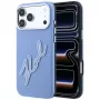 Karl Lagerfeld Smooth Big Resin Signature Logo puzdro pre iPhone 18 Pro Max / 17 Pro Max, modré