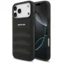 Mercedes AMG00117 puzdro na iPhone 18 Pro Max / 17 Pro Max, AMG Leather Debossed Lines Logo, čierne