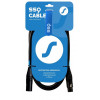 SSQ DMX1 SS-1838 kábel XLR samec - XLR samica, 1 m, čierny