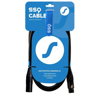SSQ DMX1 SS-1838 kábel XLR samec - XLR samica, 1 m, čierny