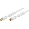 Wentronic 27720 IEC samec – IEC samica, pozlátené konektory, biela farba