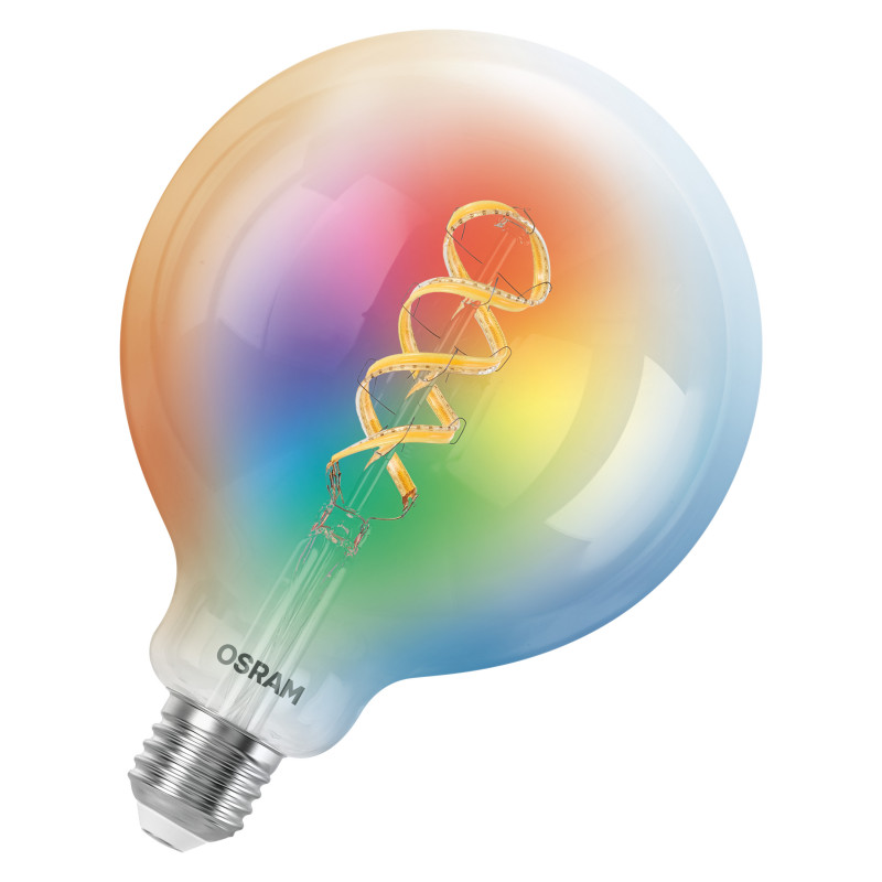 Osram SMART+ MATTER Filament Multicolor Classic Globe 125 40 inteligentná žiarovka, E27, 4,8 W, RGBW, Wi-Fi