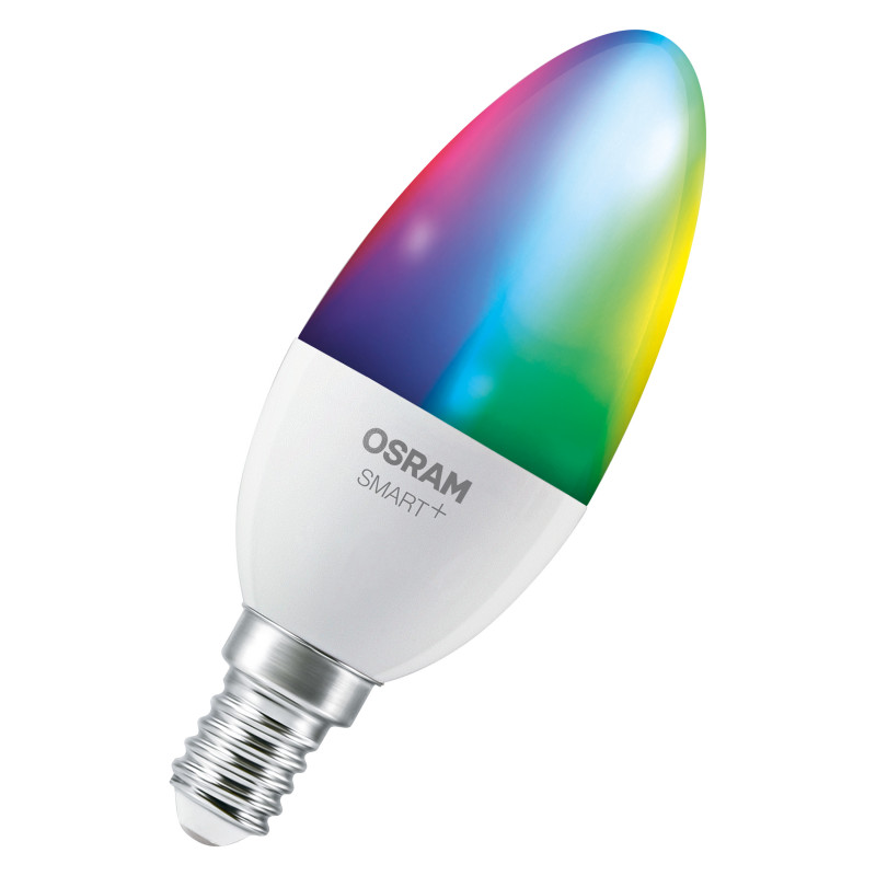 Osram SMART+ MATTER Multicolor Classic B40 inteligentná žiarovka, E14, 4,9 W, RGBW, Wi-Fi