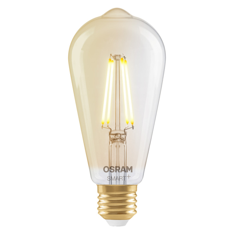 Osram SMART+ MATTER Filament Dimmable Classic Edison 53 824 inteligentná žiarovka, zlatá, E27, 6 W, teplá biela, Wi-Fi
