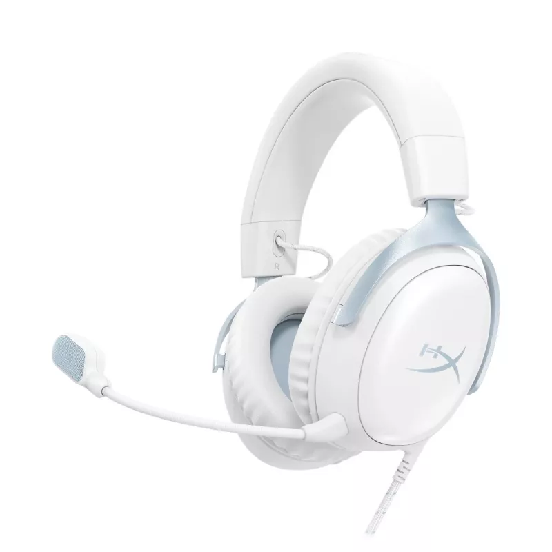 Herný headset HyperX Cloud III, bielo-modrý, DF7F1AA