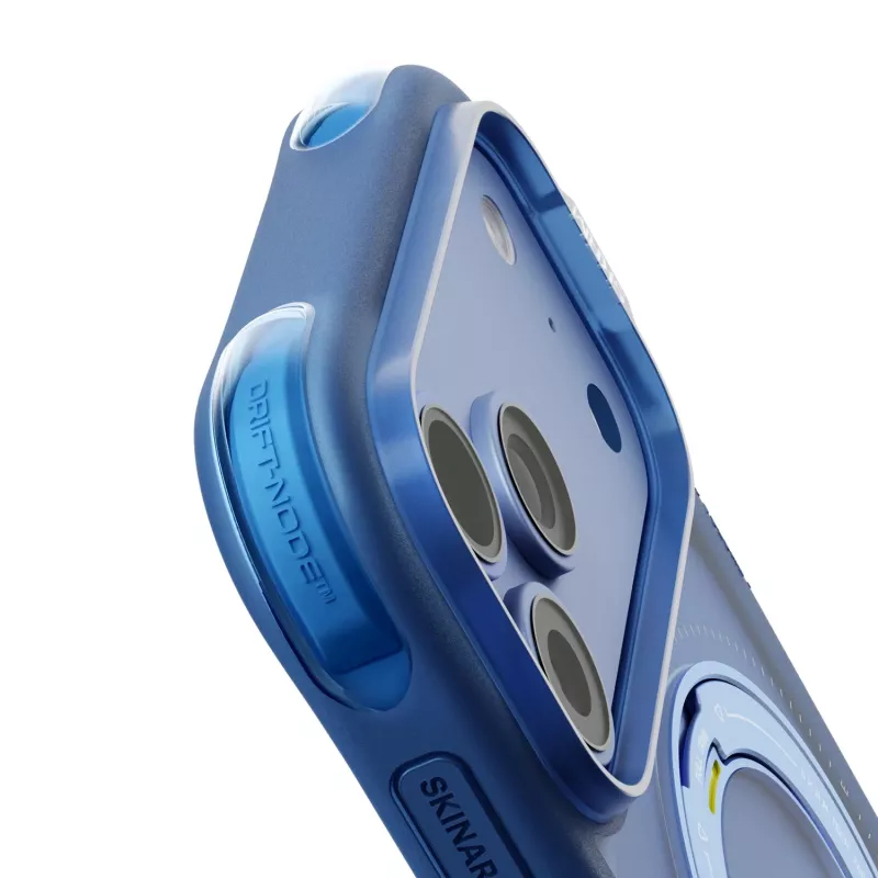 Skinarma Atlas puzdro s MagSafe a otočným stojanom pre iPhone 18 Pro Max / 17 Pro Max, modré