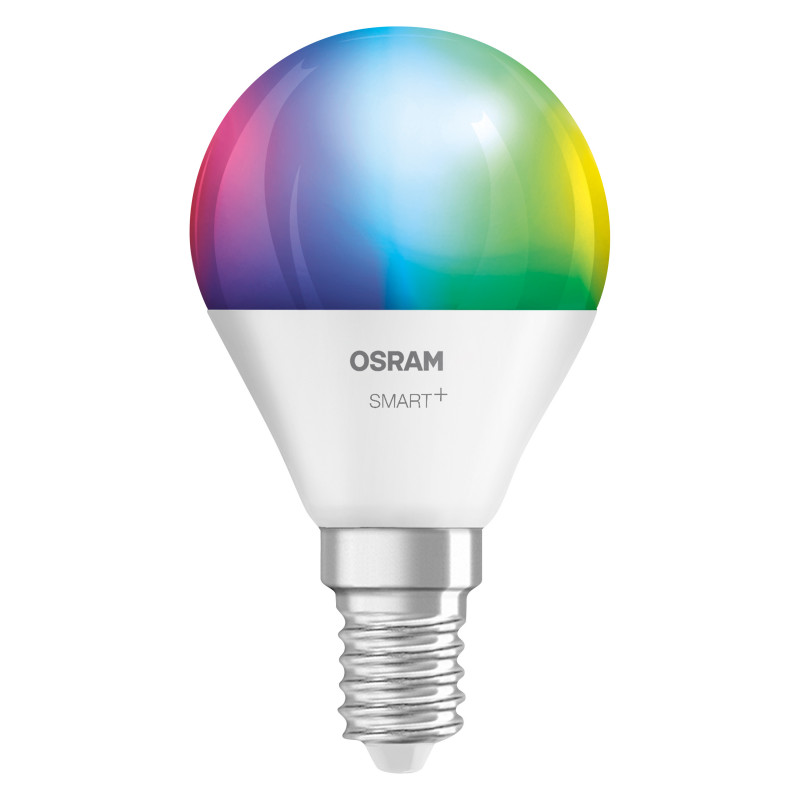 Osram SMART+ MATTER Multicolor Classic P40 inteligentná žiarovka, E14, 4,9 W, RGBW, Wi-Fi