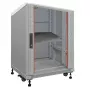 IT-BUDGET sieťová skriňa 19 palcov SRK 99ITB19SRK1266GGM, kompletná sada, 12 U, 600x600 mm, svetlosivá