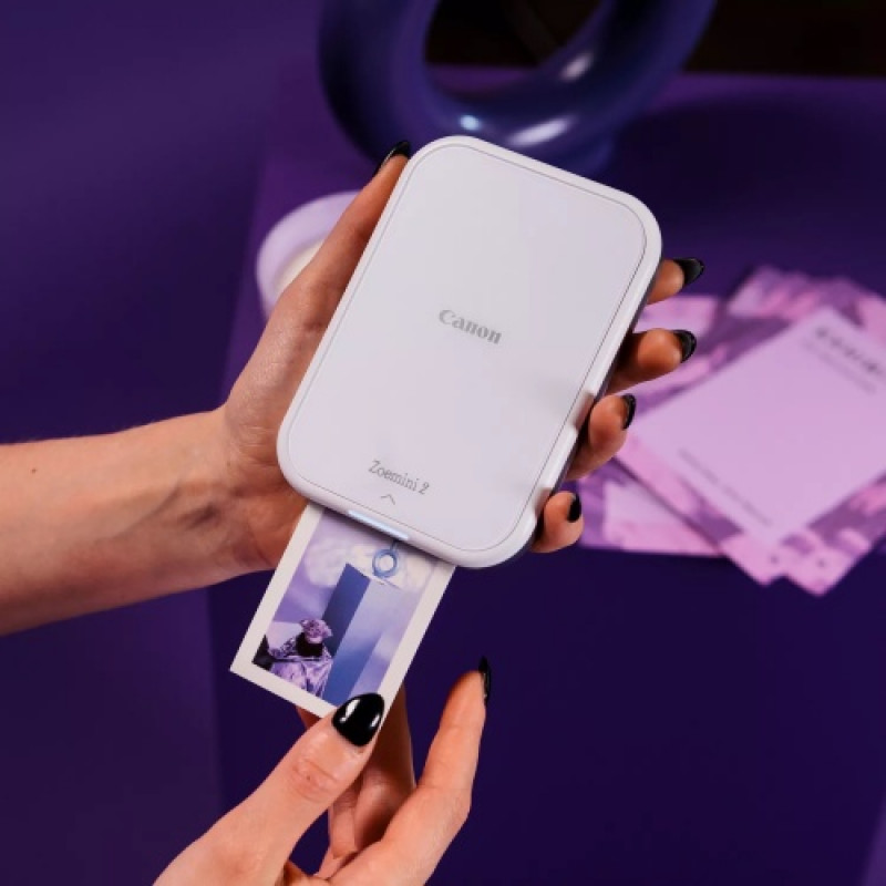 Canon Zoemini 2 prenosná fotografická tlačiareň 5452C007, ZINK, 2x3 palca, Bluetooth, biela