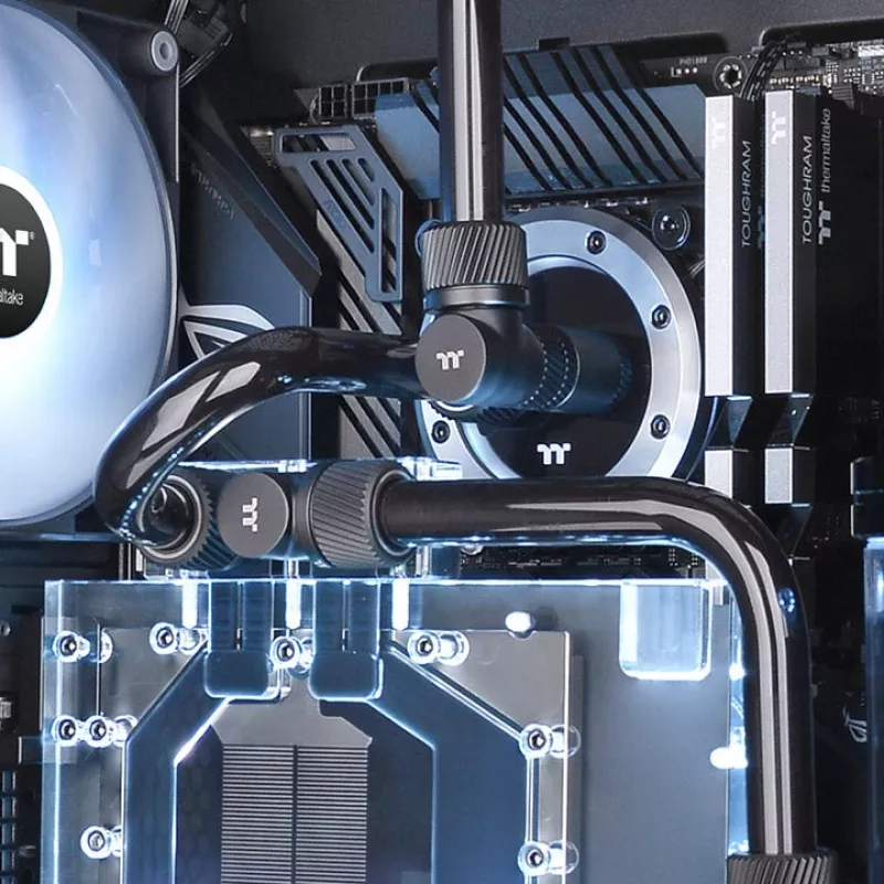 Thermaltake Pacific SF predlžovacia spojka 20 mm (samica–samec), matná čierna, CL-W392-CU00MK-A
