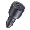 Ugreen EC705 autonabíjačka, USB + 2x USB-C, 130 W, s káblom 1 m 5 A