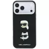 Karl Lagerfeld KF003250 puzdro pre iPhone 18 Pro Max / 17 Pro Max, Saffiano with Karl & Choupette Heads Pins & Logo, čierne