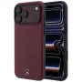 Mercedes Mer008834 Leather Semi Wrap Iconic Line puzdro MagSafe pre iPhone 18 Pro / 17 Pro, bordové