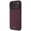 Mercedes Mer008834 Leather Semi Wrap Iconic Line puzdro MagSafe pre iPhone 18 Pro / 17 Pro, bordové