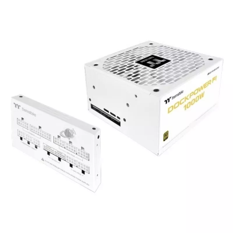 Thermaltake Dockpower FI 1000W počítačový zdroj, 80 PLUS Gold, biely