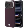 Puzdro BMW BMW001224 Sign Deboss Quilted Metal Logo MagSafe pre iPhone 18 Pro Max / 17 Pro Max, bordové