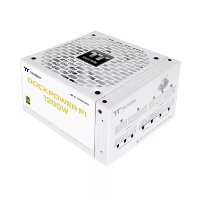 Thermaltake TT Dockpower FI 1200W Snow zdroj, 1200 W, 80 PLUS Gold, modulárny, biely