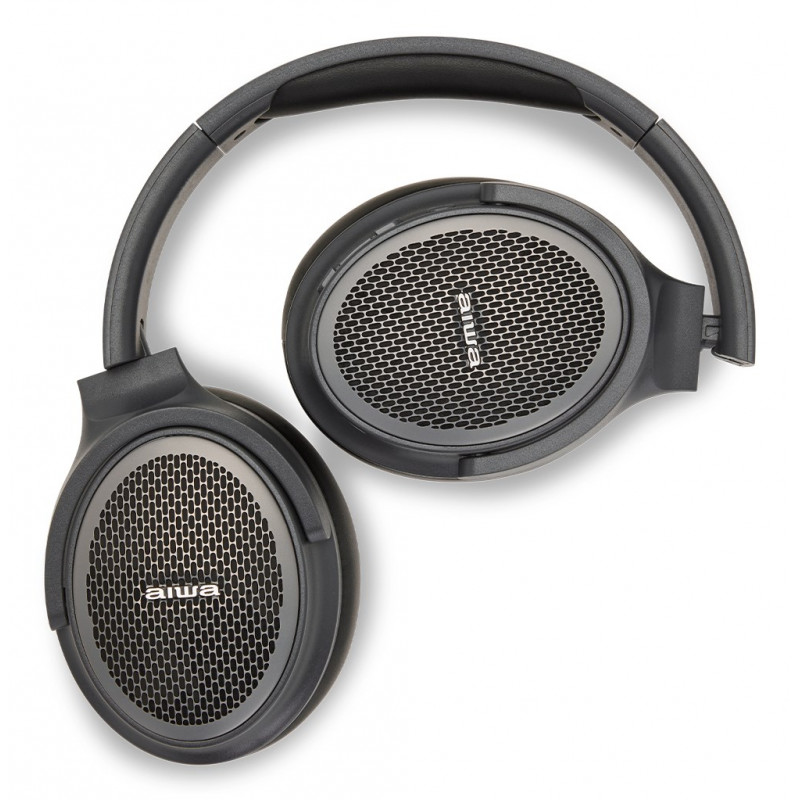 Aiwa HST-250BT bezdrôtové slúchadlá, sivé, s mikrofónom, 3,5 mm, Bluetooth 5.0