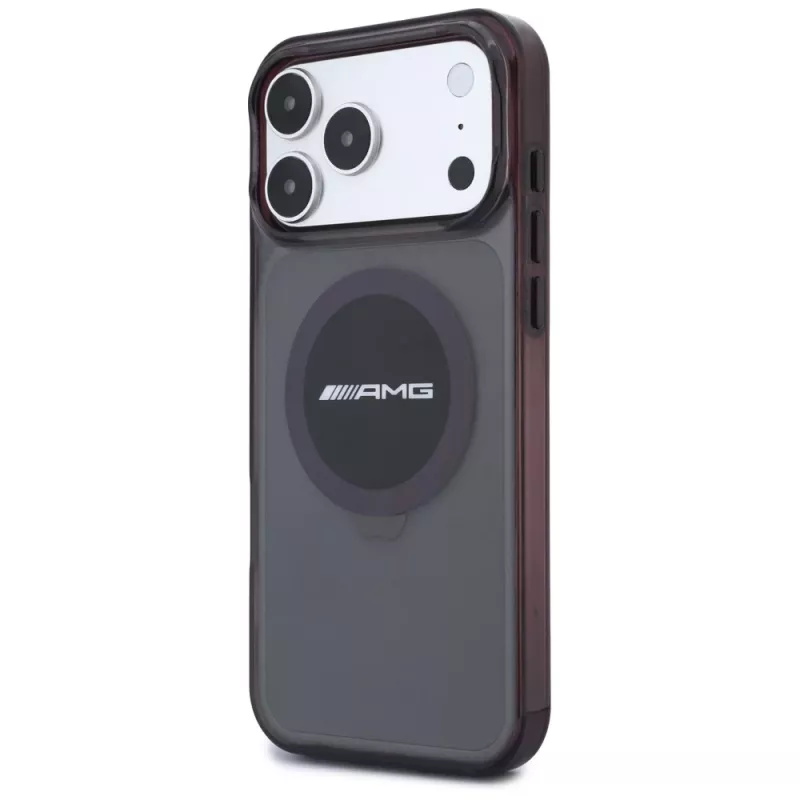 Mercedes AMG00130 AMG IML Transparent Bicolor Block MagSafe puzdro pre iPhone 18 Pro Max / 17 Pro Max, čierno-bordové