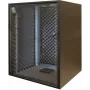 Silence Rack SRO156080B zvukovo izolovaná 19-palcová skriňa, 15 U, 1 tichý ventilátor, 600x800 mm, sklenené dvere, čierna