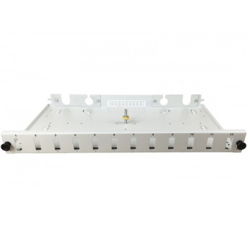 Alantec FOP-1U-12SCD-S optický rozvádzací panel 12xSC duplex 19 palcov 1U, výsuvný, s predným panelom a montážnym príslušenstvom