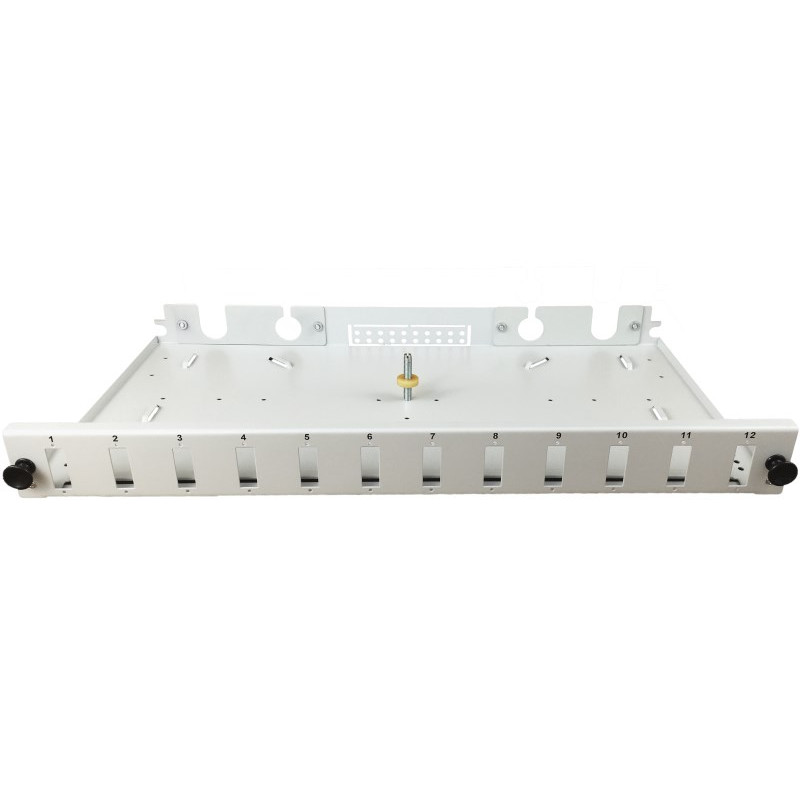 Alantec FOP-1U-12SCD-S optický rozvádzací panel 12xSC duplex 19 palcov 1U, výsuvný, s predným panelom a montážnym príslušenstvom