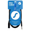 SSQ JSXM10 SS-1462 zvukový kábel, Jack stereo - XLR 3-pinový samec, 10 m, čierny