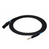 SSQ JSXM10 SS-1462 zvukový kábel, Jack stereo - XLR 3-pinový samec, 10 m, čierny