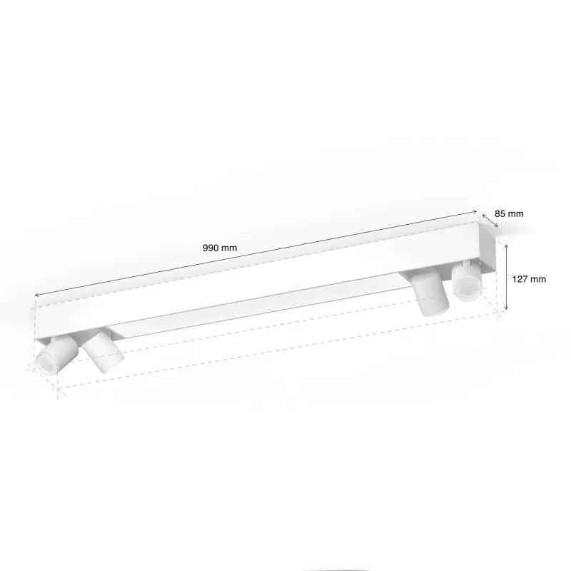 Philips Hue White & Color Ambiance Centris Spot, 4 svetelné body, 4200 lm, biely