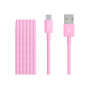 Apple pletený kábel USB-A na USB-C, 1,5 m, ružový