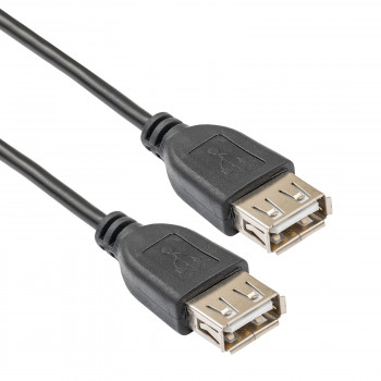 Akyga AK-USB-06 kábel USB 2.0, USB-A (zásuvka) / USB-A (zásuvka), 1,8 m, čierny