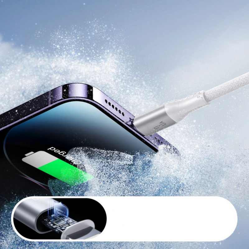 Joyroom S-A28 Flash Series kábel USB-A – Lightning, 2 m, 3 A, biely