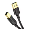 Ugreen US135 kábel USB 2.0 A-B pre tlačiareň, pozlátený, 1 m, čierny